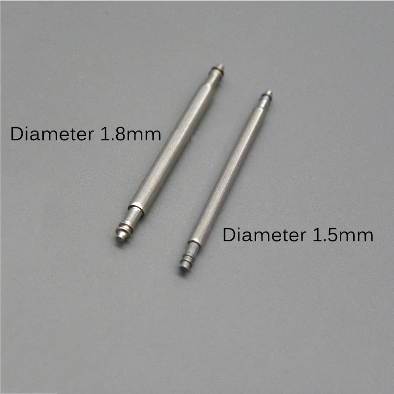 HENGRC Stainless Steel Spring Bar 4pcs Silver Metal Watchband Repair Tool 16-28mm Strap Link Pin Watchmaker Accessories