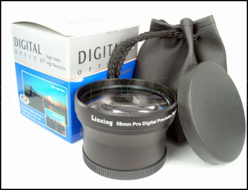 58mm 2.0x TELE Teleobjektiv für Digitalkamera DSLR 58 2,0 Schwarz