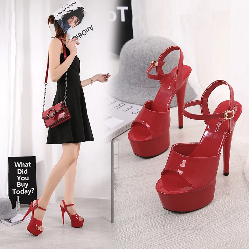 Sandals Shoes Woman High Heels Platform 2021 Sexy Sandals Wedding Shoes Steel Tube Dancing Girl White Stripper Shoes Open Toe