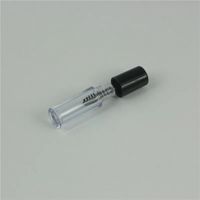 Empty Clear 0.8ml Mini Mascara Tube Eyelash Vial Liquid Bottle Container Eyeliner Make Up Tube Cosmetic Container With Black Lid