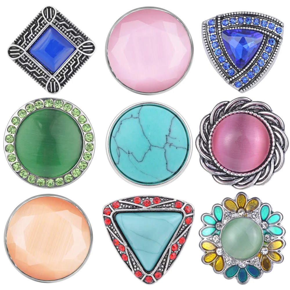 20pcs Mix Pack Newest Styles Shaped Series GingerSnaps 18mm Snap button Charms Snap Jewelry VN-1985*20