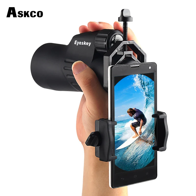 Askco New Mobilephone Cellphone Adapter For Binocular Monocular Spotting Scopes Telescopes Universal Mobile Phone Camera Mounts