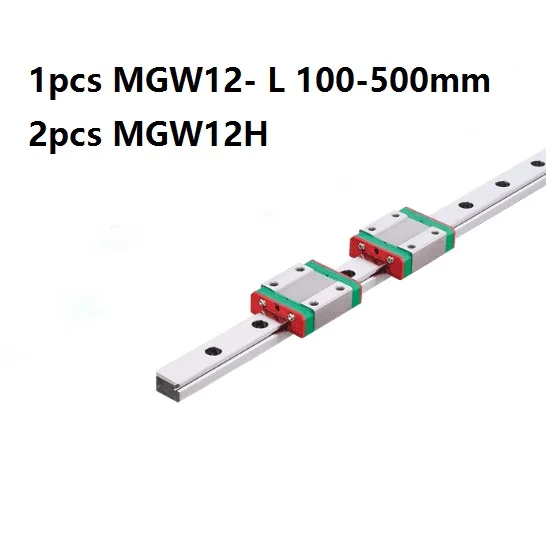 

1 шт. 100% оригинальные HIWIN линейные направляющие/рельсы MGW12-L 100 мм/200 мм/300 мм/400 мм/500 мм + 2 шт. MGW12H мини-блоки для деталей с ЧПУ