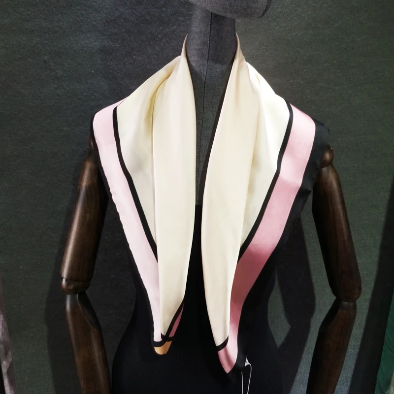 Bufanda de moda para mujer, chal de seda de gasa suave y fina con estampado de hojas, chal de 70x70cm, gran oferta