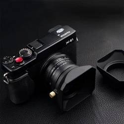 37 39 40.5 43 46 49 52 55 58 mm Square Shape Lens Hood for Fuji Nikon Micro Single Camera Gift a cap cover