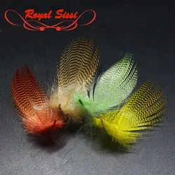 RoyalSissi 30feathers pack finely spotted mallard flank feathers hand selected teal duck feathers wings&tails fly tying material