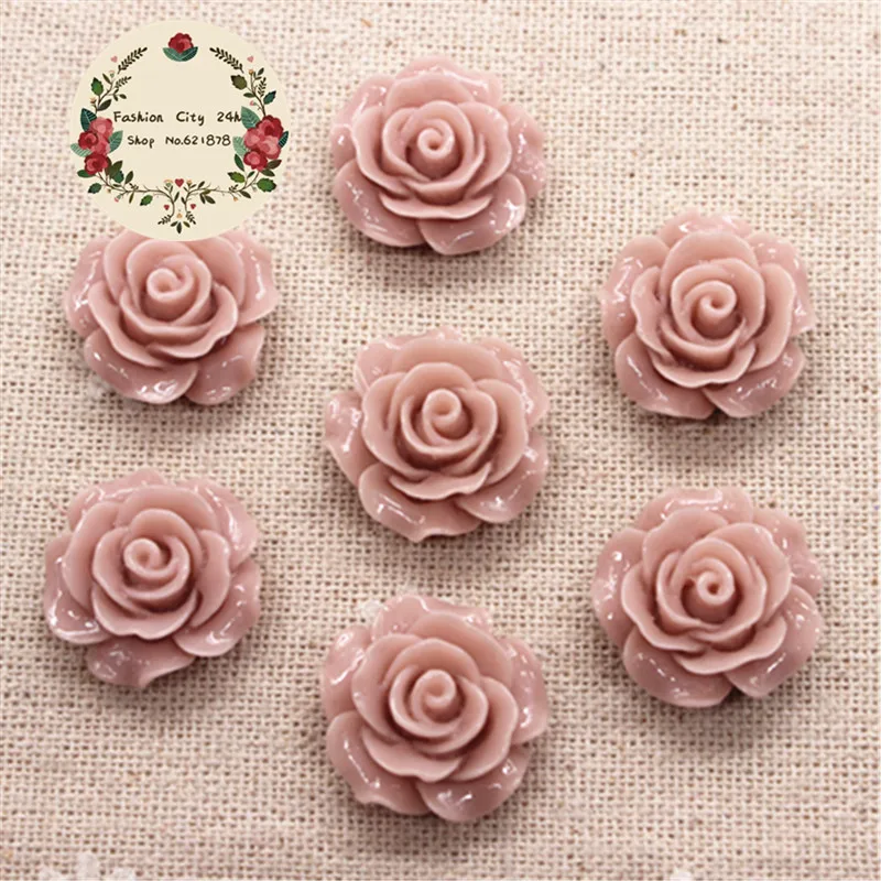 Flor de Camelia de resina, cabujón plano, álbum de recortes DIY, fabricación de manualidades decorativas, 15 colores a elegir, 20mm, 30 piezas