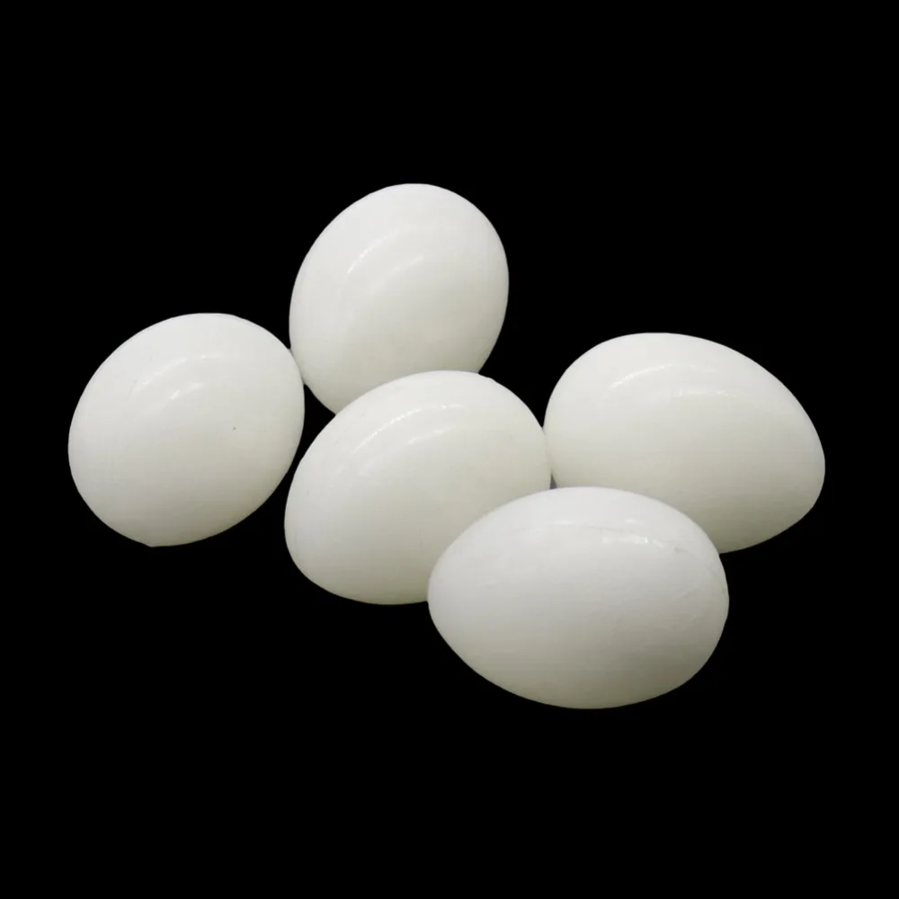 6 Pcs Plastic Poultry Feeding Supplies False Eggs Simulation Solid Pigeon Eggs Pigeon Supplies