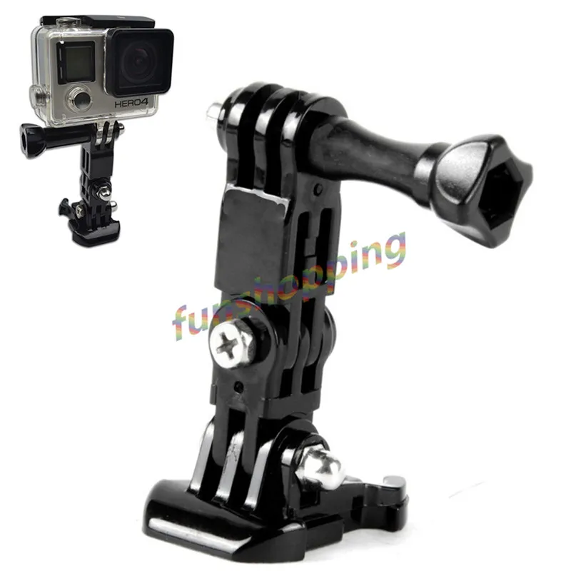 New Black 3 way Adjustment Base Mount Pivot Arm Adapter For Chest Strap for GoPro Hero HD 6 5 4 3+ 3 2 1 Sport Action Camera