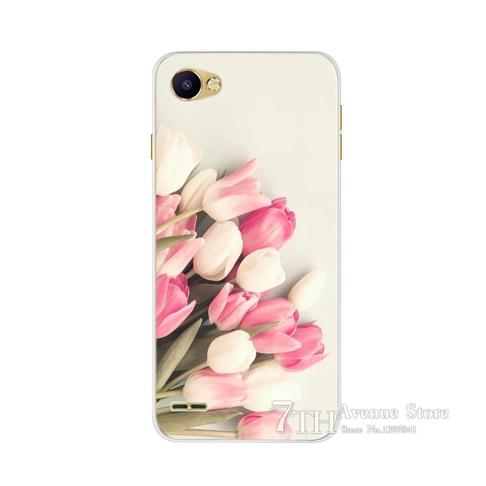 Floral Soft Silicone Case For LG Q6 Q6a Cases Cover For LG Q6 Alpha Cute Painted Phone Case For LG Q6 Plus X600 X600K X600L 5.5\