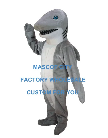 

Fierce Grey Sharky SHARK Mascot Costume Mascota Outfit Suit Costumes Fancy Dress for Halloween Christmas Birthday Party SW632