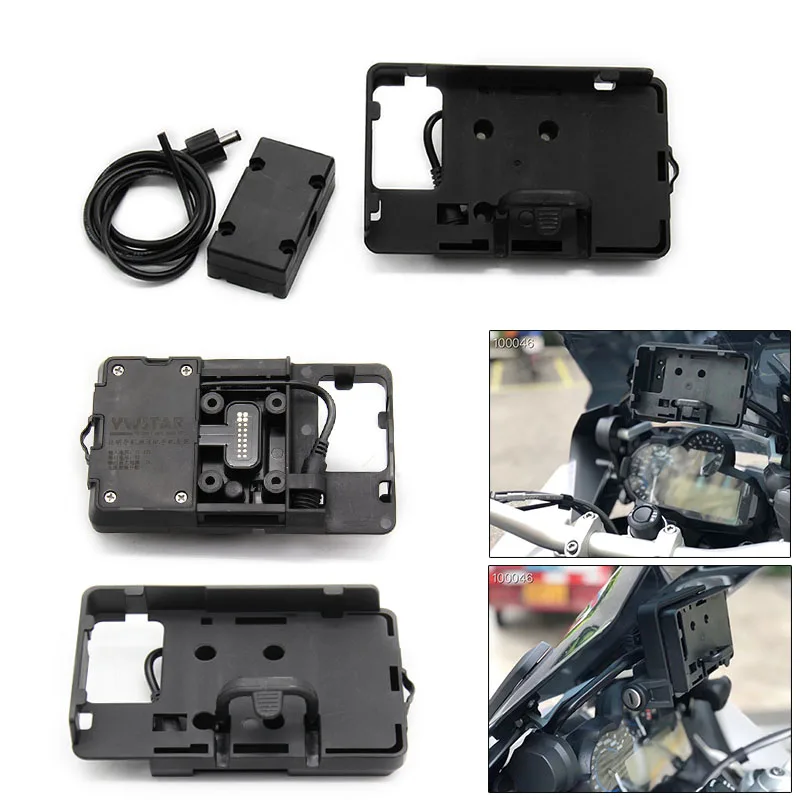 Hot sell motorcycle Phone Navigation Bracket USB Charging For BMW R1200GS LC 2013-On R1200 GS ADVENTURE ADV