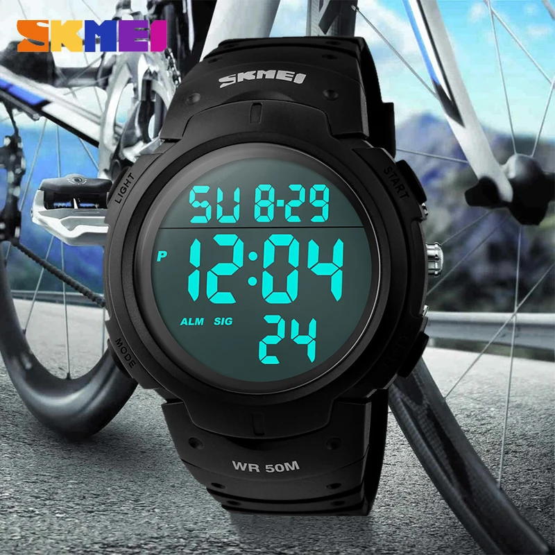 LED Digital Military Watch Men 50M Dive Swim Dress Sports Watches Fashion Outdoor Wristwatches Man relogio masculino SKMEI 2018
