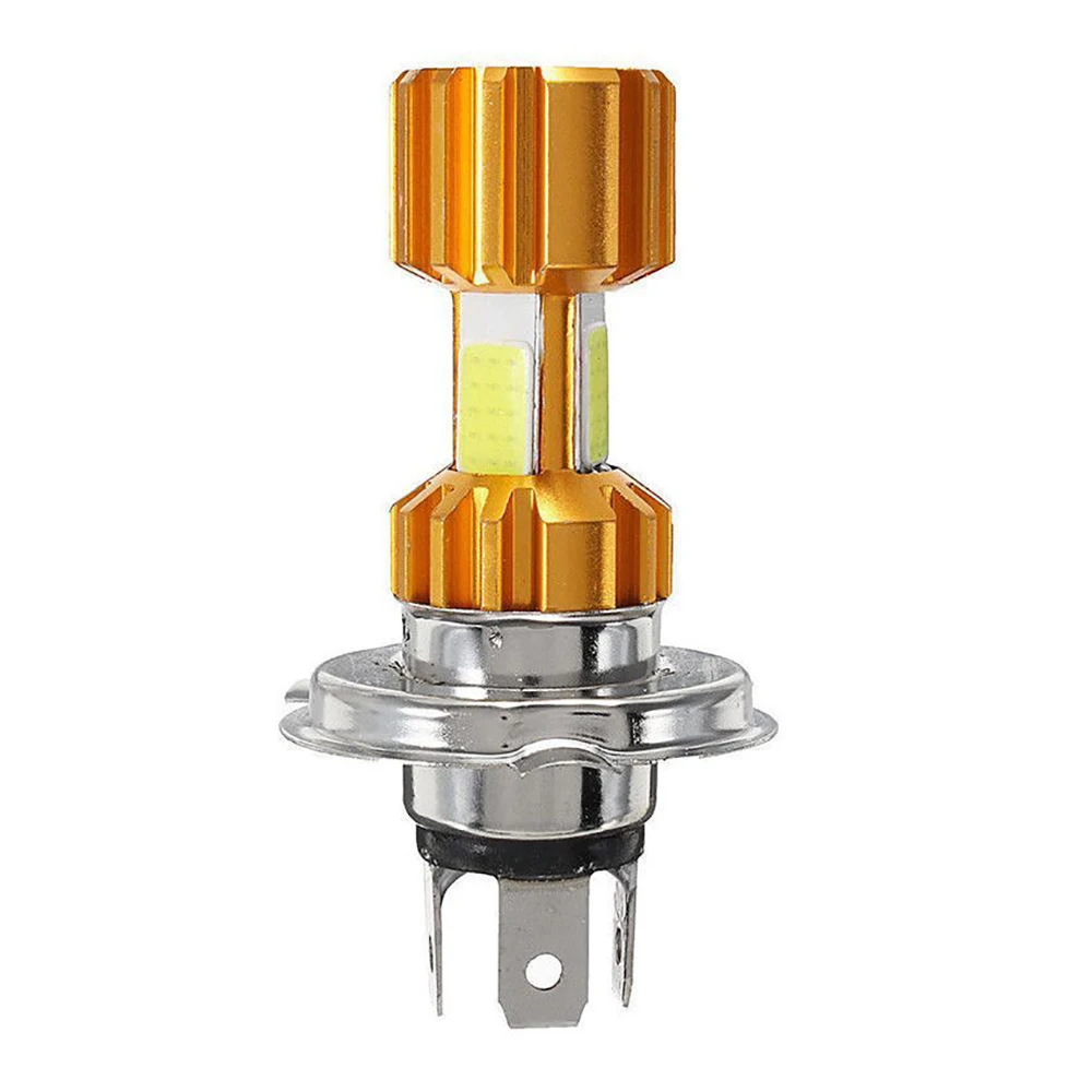 1 قطعة H4 18 واط LED دراجة نارية المصباح لمبة 3 COB 2000LM 6000 كيلو جودة عالية الأبيض شعاع ضوء للدراجات النارية