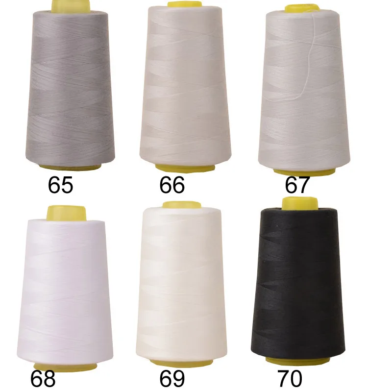 Durable Polyester Sewing Thread for Overlocking Machine, 3000 Yards Spools Cones, 40s/2, 70 Colors for Selection, 1 Roll