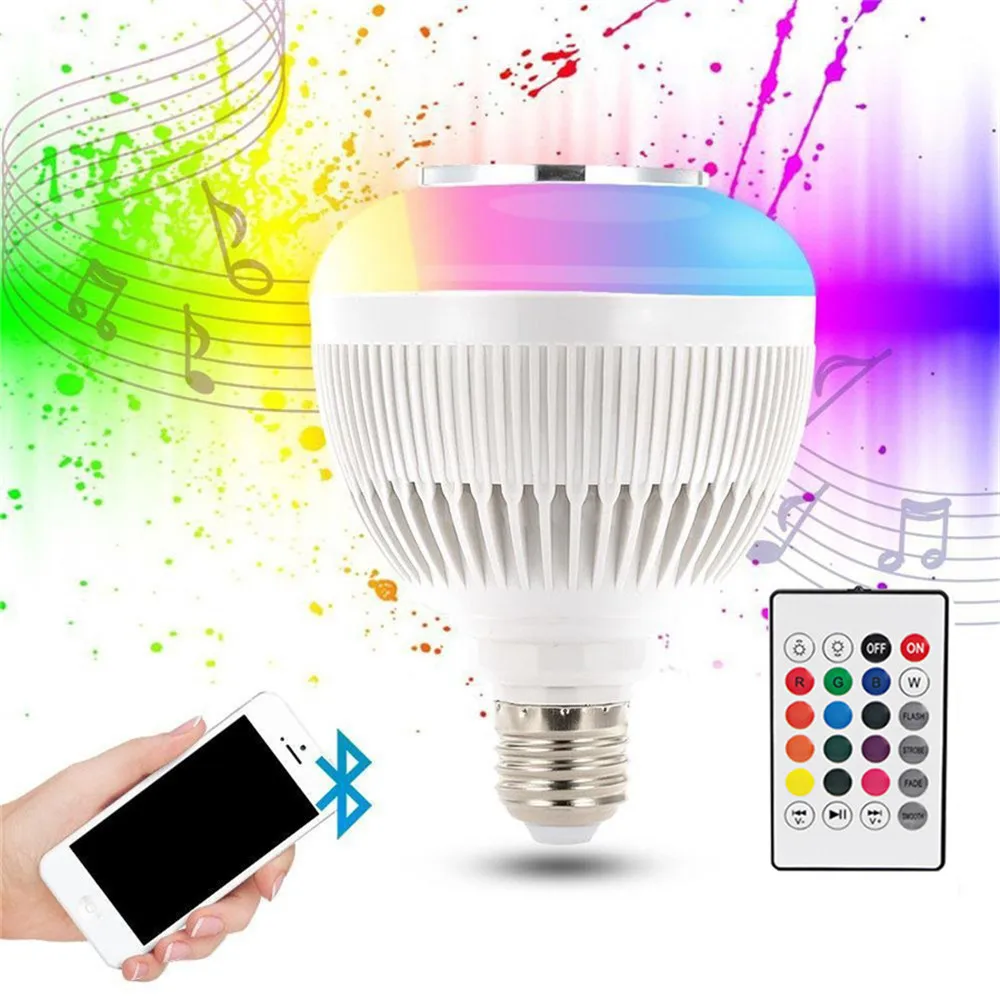 

LED Light Bulb 16 Multi Color Changing Music Bulb Dimmable Wireless Colorful Mood Night Lamp