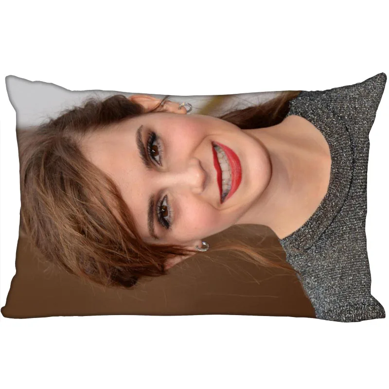جديد مخصص إيما واتسون المخدة انغلق مستطيل غطاء وسادة حجم 45X35cm ، 40x60cm ، 45X75cm ، 50X75cm (وجهان)