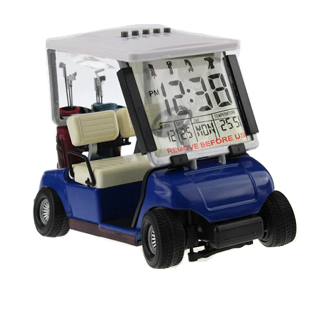 CRESTGOLF Mini Golf Cart  Alarm Clock LCD Digital Date Display Perfect Gift Desk Decoration Golf Accessories