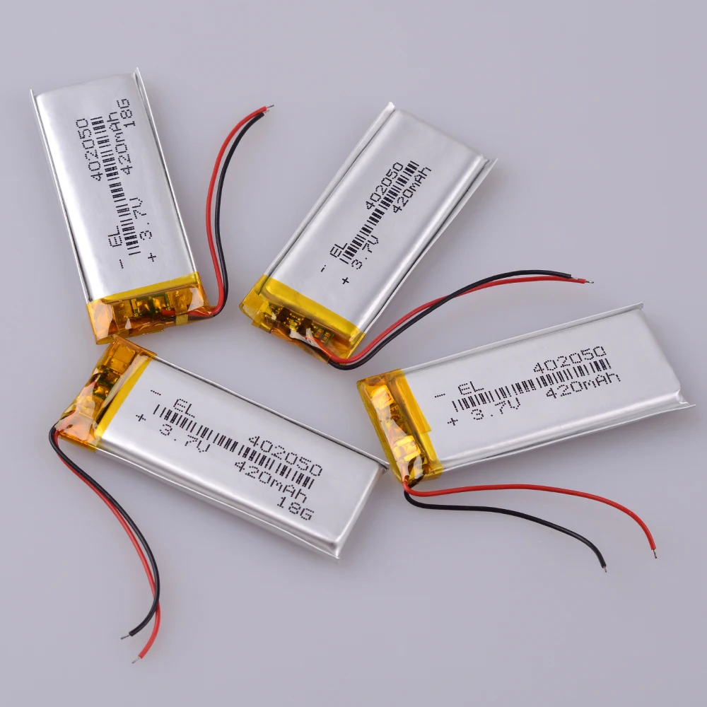 Lithium polymer battery 3.7V 402050 042050 Replacement 382250P Taipower MP3 X19 500mAh Chinese recorder  replace the Registrar