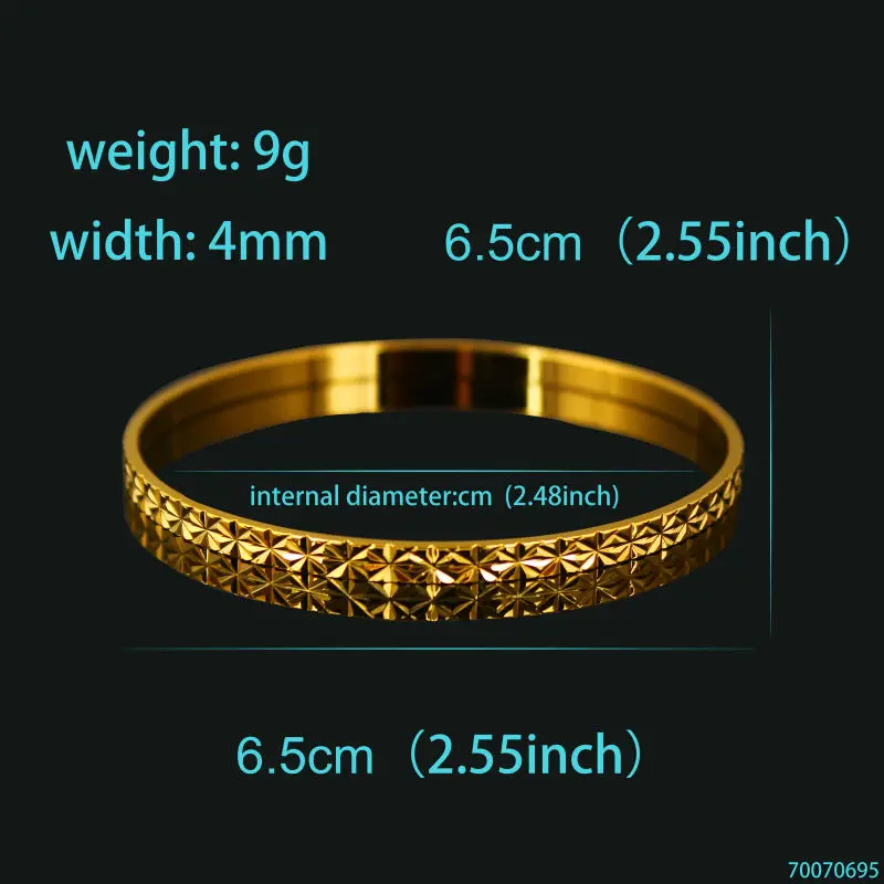 Dubai Gold Bangle Women/Men Gold Color Ethiopian Bangle Bracelet Jewelry African/ Arab/Ethiopian Bangles