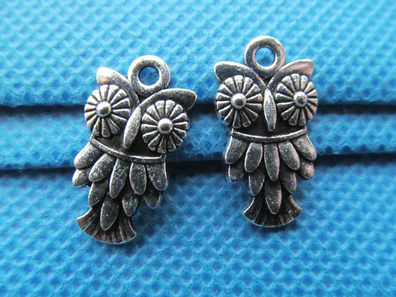 

100pcs 10mmx20mm Antique Silver tone Lovely Night Owl Pendant Charm/Finding,DIY Accessory Jewelry Making