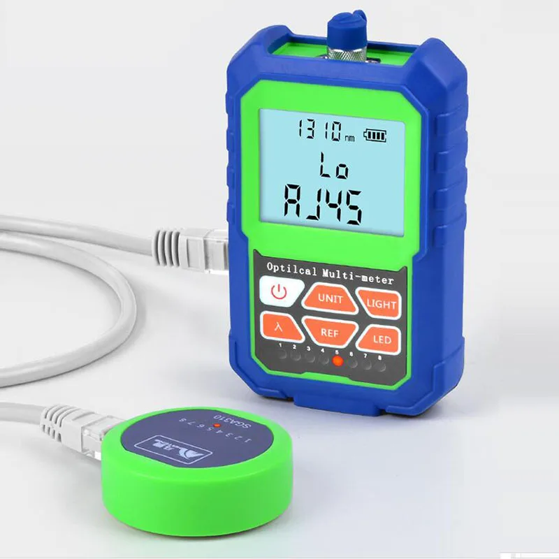 RJ45 Optical Light Source With LED illuminat and 5mW Visual Fault  Finder Optic Laser power meter Fiber tester SC/FC Connector