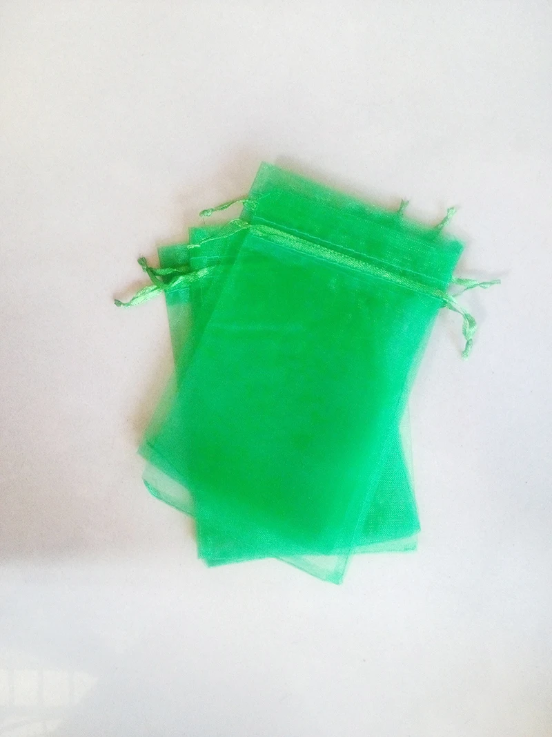 

5000pcs Grass green organza gift bags 13x18cm party bags for women event wed Drawstring bag Jewelry Display Bag diy accessories