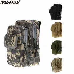 Men's Waist Bag Waterproof Nylon Accessories Bag Mobilephone Holder Fanny Pouch Bag Wear Resistant Hunting Fishing Tools Bag