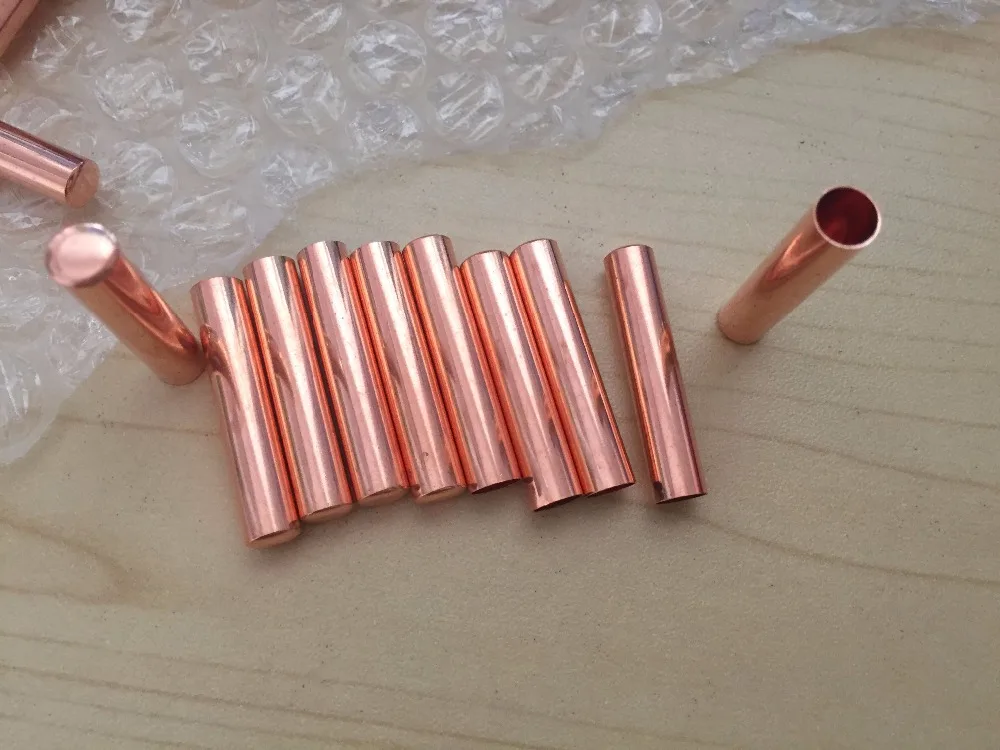 La nave libera veloce 10 pz/lotto coperture di rame rosse di 6*30mm per il sensore di temperatura di NTC, termocoppia, RTD,PT100, sonda su ordinazione del sensore DS18B20