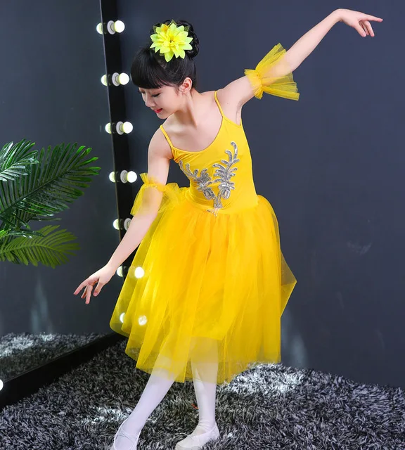 Meisjes Ballet Rok Nieuwe Stijl Wit Meisjes Witte Zwaan Dans Ballet Rok Kostuum Bladerdeeg Rok Stadium Kostuum