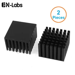 En-Labs 2pcs Anodized Black Aluminum Heatsink 28x28x20mm Electronic Cooler Radiator Heat sink for Northbridge Southbridge Chip