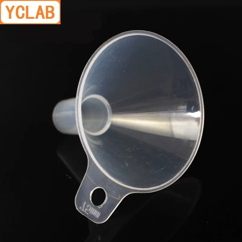 YCLAB 50mm Funnel PP Plastic Flat Head Polypropylene Laboratory Chemistry Equipment