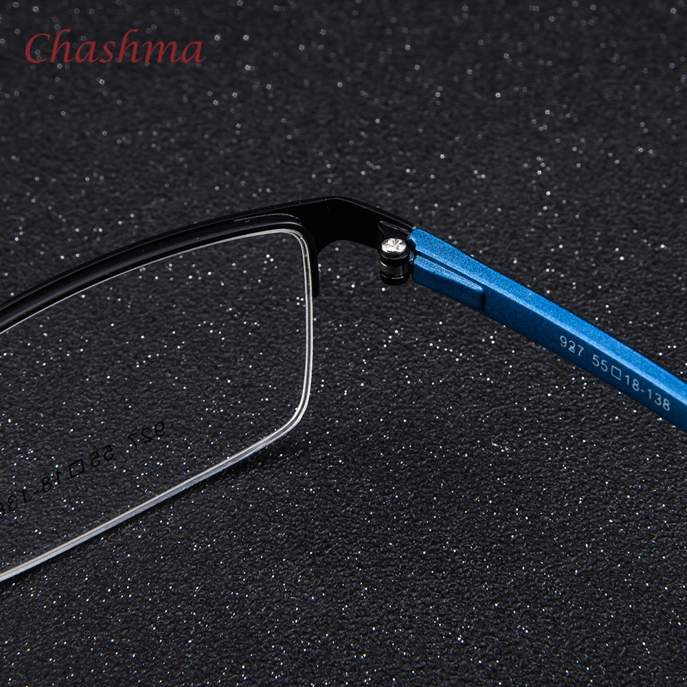 Chashma Brand Gentlemen Fashion Eye Glasses Male Blue Half Rimmed Optical Glasses Frame Men Eyeglasses