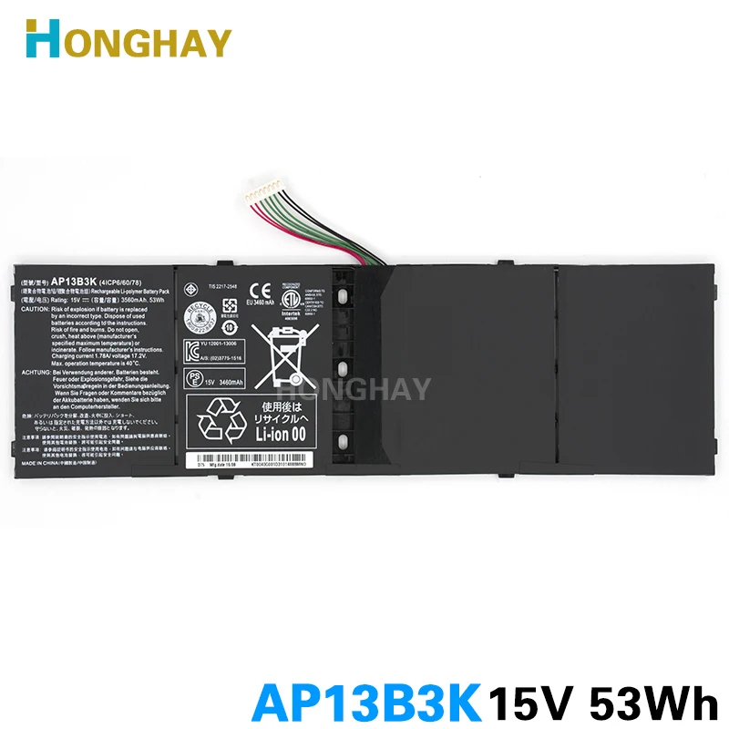 

Honghay AP13B3K Laptop Battery for Acer Aspire V5 R7 V5-572G V5-573G V5-472G V5-473G V5-552G M5-583P V5-572P R7-571 AP13B8K