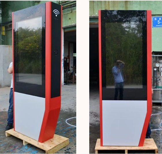 Sinalização digital para área externa com tela lcd tft, 47, 55, 65 polegadas, display full hd, reprodutor de vídeo, com pc embutido