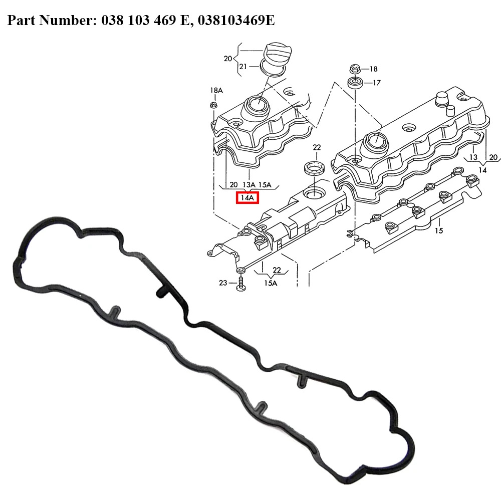 JEAZEA 038103469E крышка клапана двигателя, прокладка, уплотнение для VW Volkswagen Beetle Jetta Golf 1999-2003 2004 2005 2006 2007