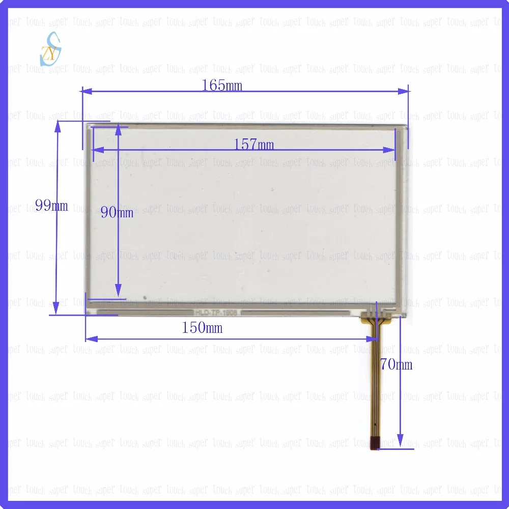 

ZhiYuSun 165*99 HLD-TP-1908 7inch 4-wire resistive touch panel for Car DVD, GPS Navigator screen glass this is compatible