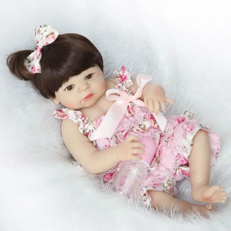 57cm Soft Silica gel Reborn Baby Doll Appease Lifelike Babies play play house toy for Children's Christmas Birthday Gift