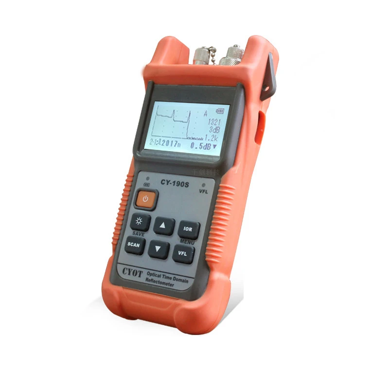 CY-190S Handheld OTDR Optical Time Domain Reflectometer 60KM 1310nm with 1mW VFL Fiber find fault tester+FC/PC Connector