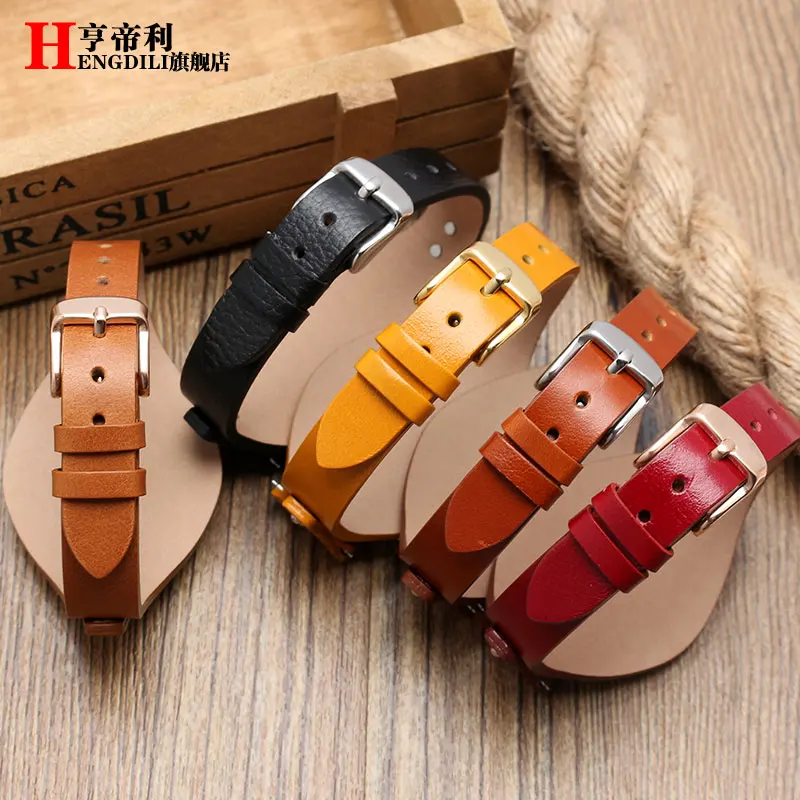 Quick Release Genuine Leather Watch Strap For Fossil Es4114 Es4113 Es3625/3616 Es3838 Women 18mm Watchband Accessories Bracelet