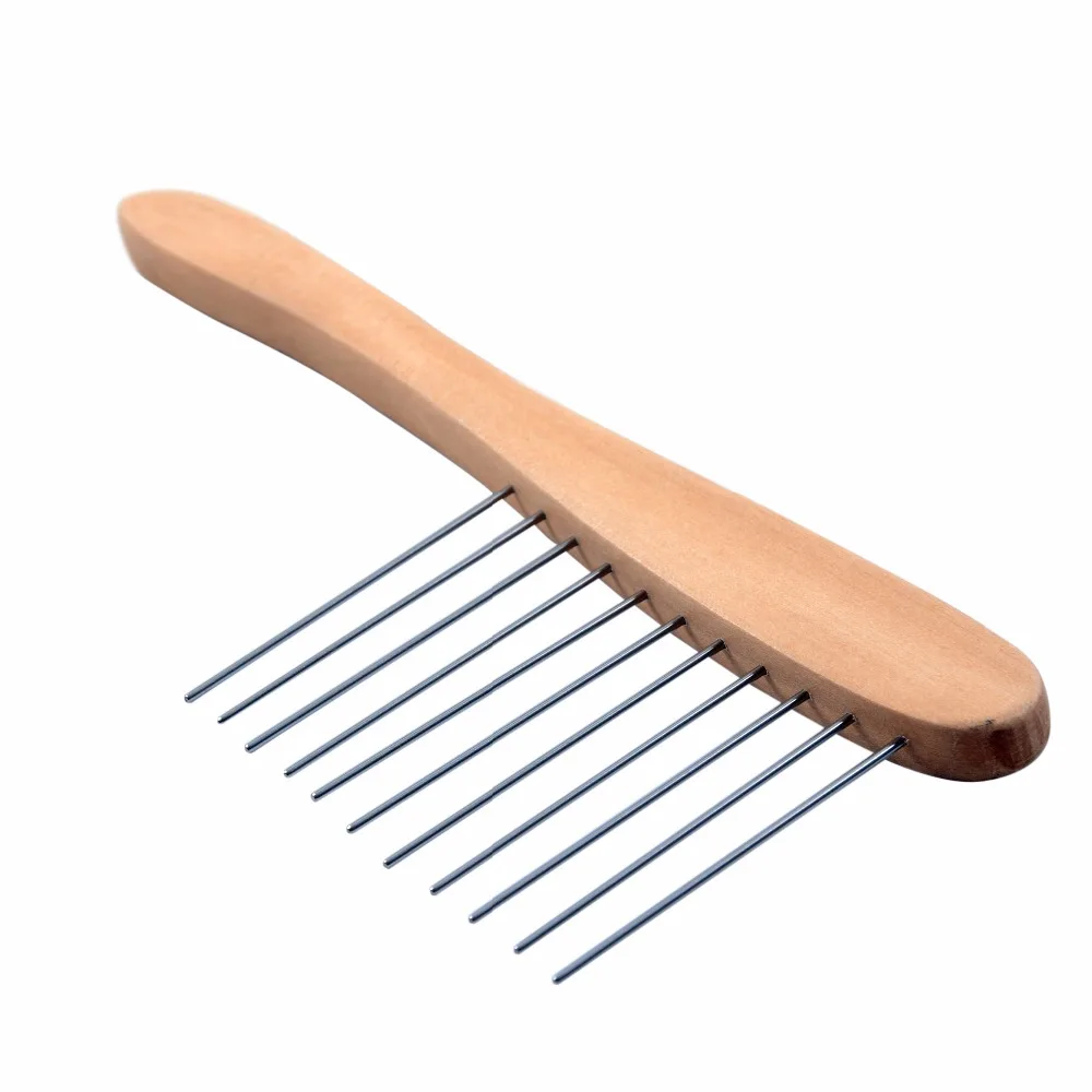 20*7cm 1pc handy portable professional stainless steel needles hackle brush combs for raw hair making hair extension tool