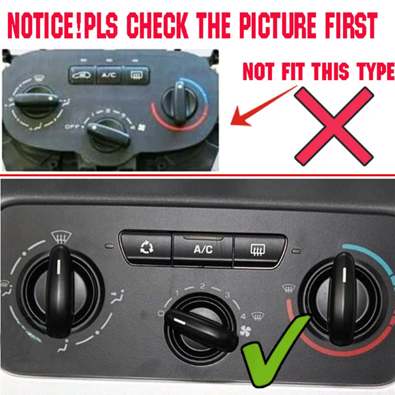 For PEUGEOT 307 CITROEN C-TRIOMPHE C4 Switch Knob Heater Climate Control Buttons Dials Frame AC Air Con Cover Heat