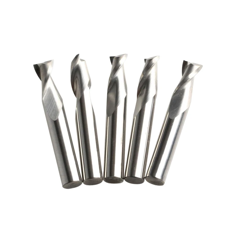 

5pcs Shank 6mm x12mm Two Flutes Spiral Bit, Milling Tools, Wooden Cutter, Carbide CNC PVC Endmill Router Bit