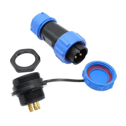 SP2110 SP2112 waterproof connector SP21 back nut 2pin 3pin 4pin 5pin 7pin 9pin 12 pin IP68 connectors plug and socket