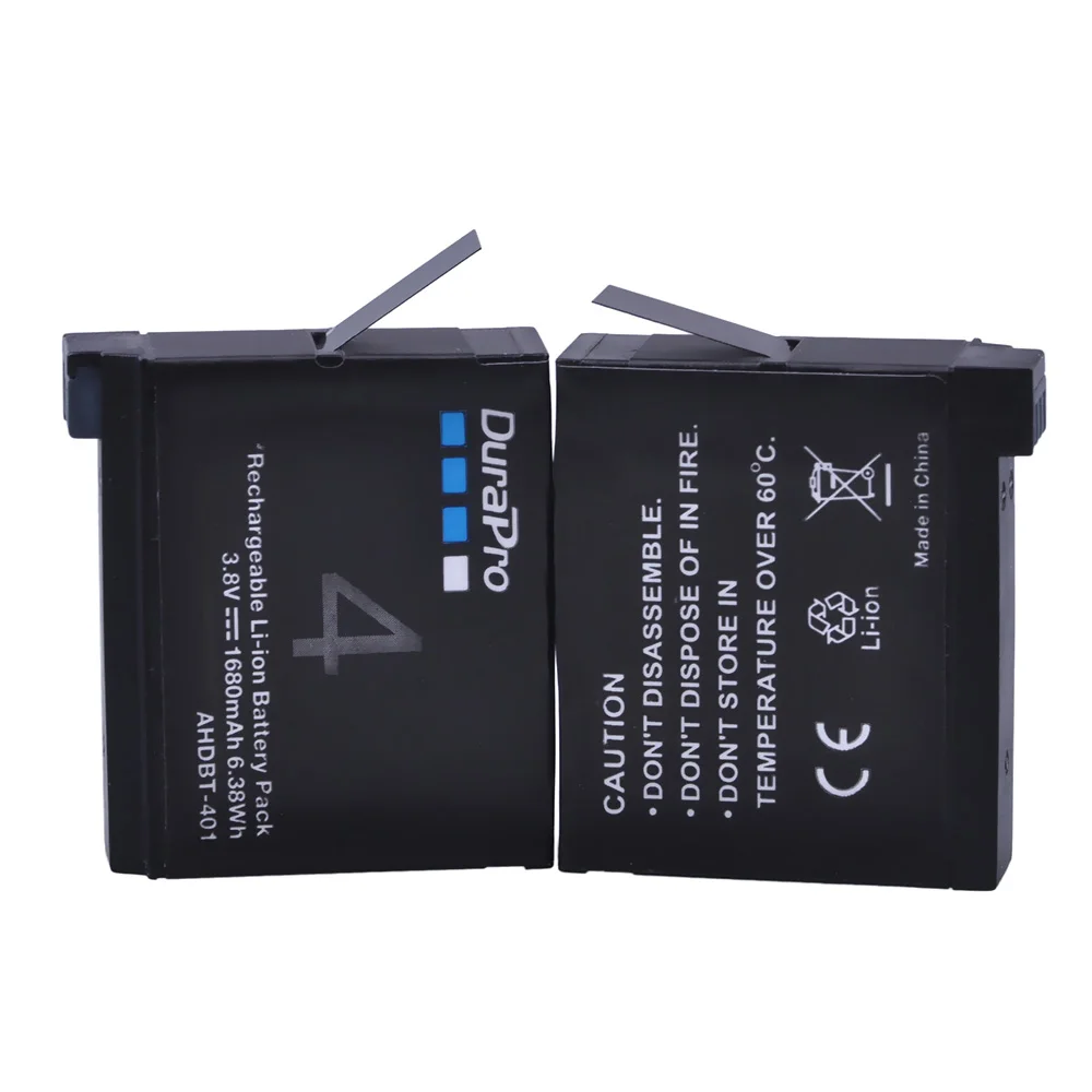 4pc 1680mAH AHDBT-401 AHDBT401 AHDBT 401 Gopro Hero 4 Digital Camera Battery for AHDBT401 GoPro Hero 4 HD Camera