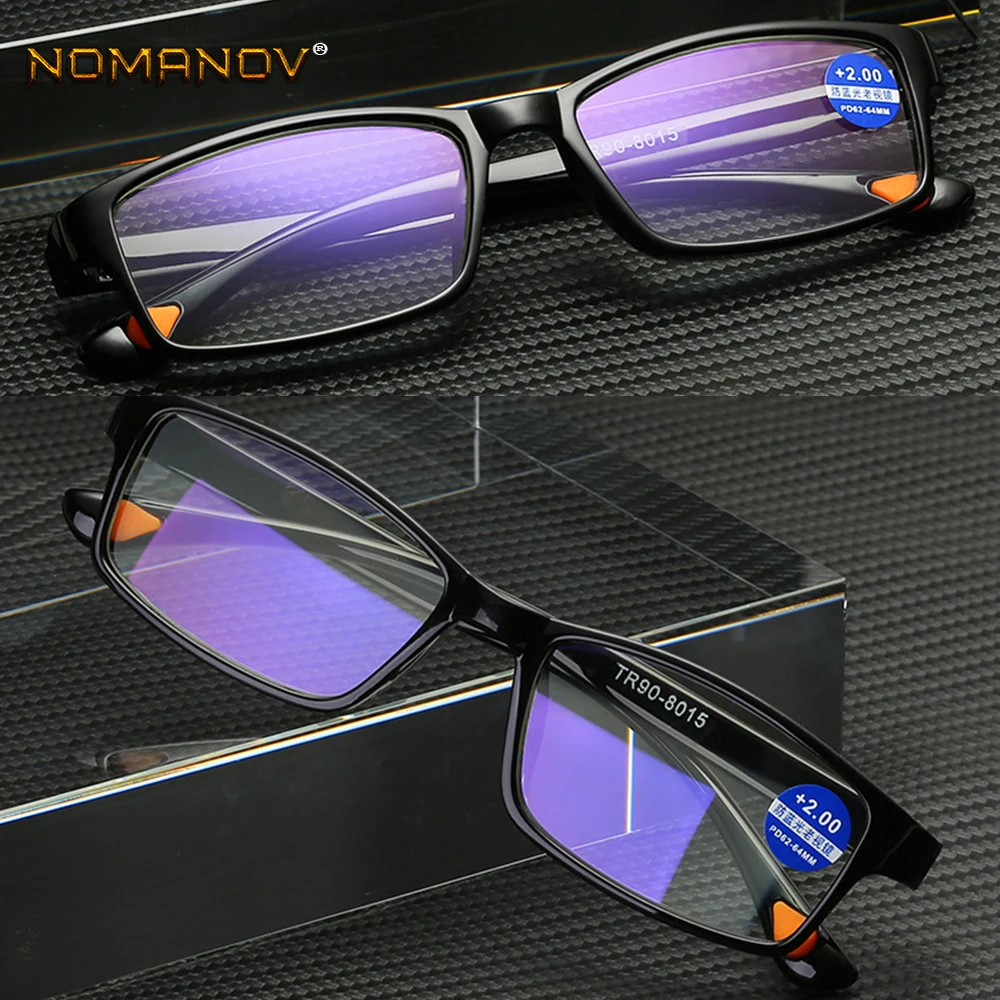 Two Pairs Full-Rim Women Men Reading Glasses Gold High Quality Tr90 Frame +1 +1.5 +2 +2.5 +3 +3.5 +4