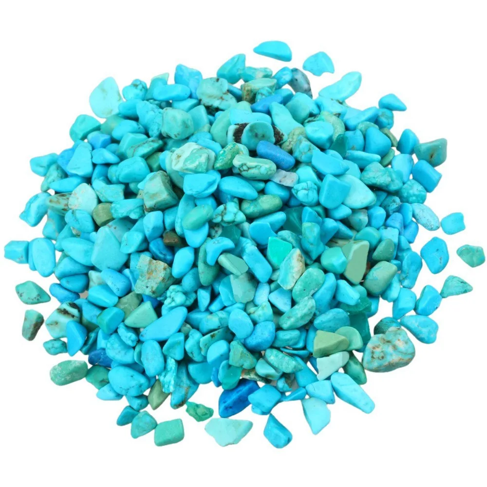 Howlite Turquoise Tumbled Chips Stone Crushed Pieces Irregular Shaped Stones 1pound(about 460 gram)