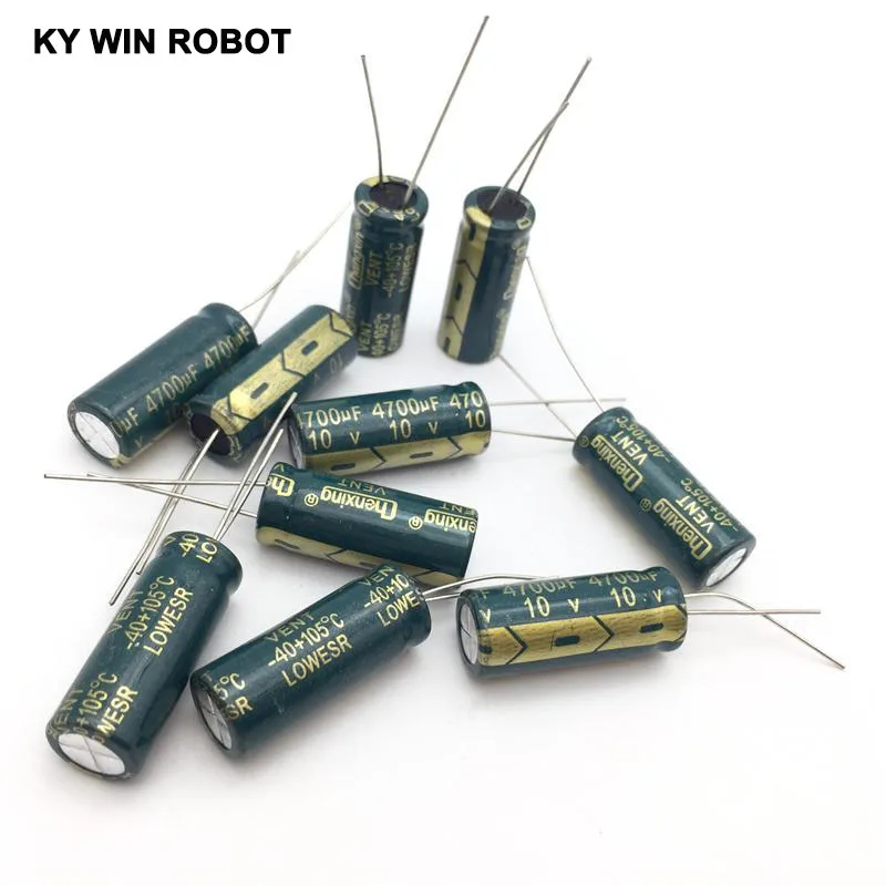10 stücke aluminium-elektrolytkondensator 4700 uF 10 V 10*25mm frekuensi tinggi Radial Elektrolytischen kapasitor