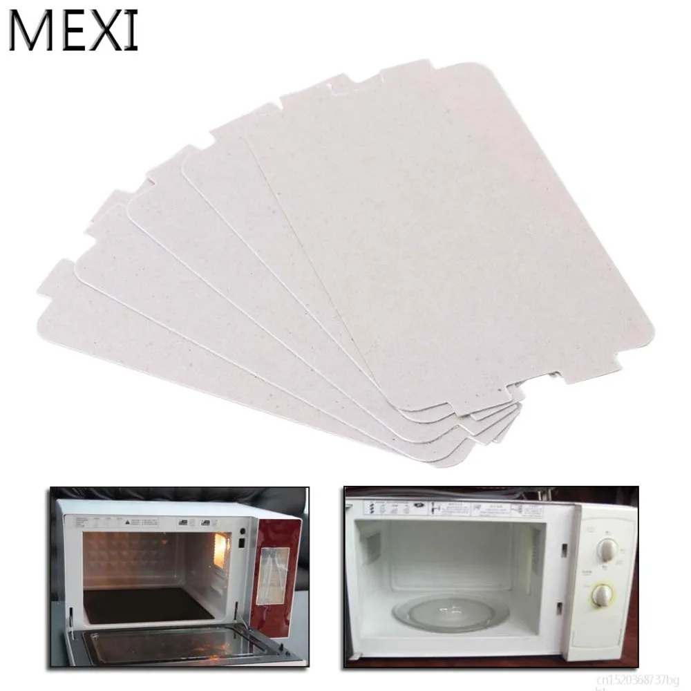 MEXI 5Pcs Microwave Oven Mica Plate Sheet Thick Replacement Part 107x64mm For Media MP17C-KE PJ17C-M1 MP17C-KL MP17C-KA