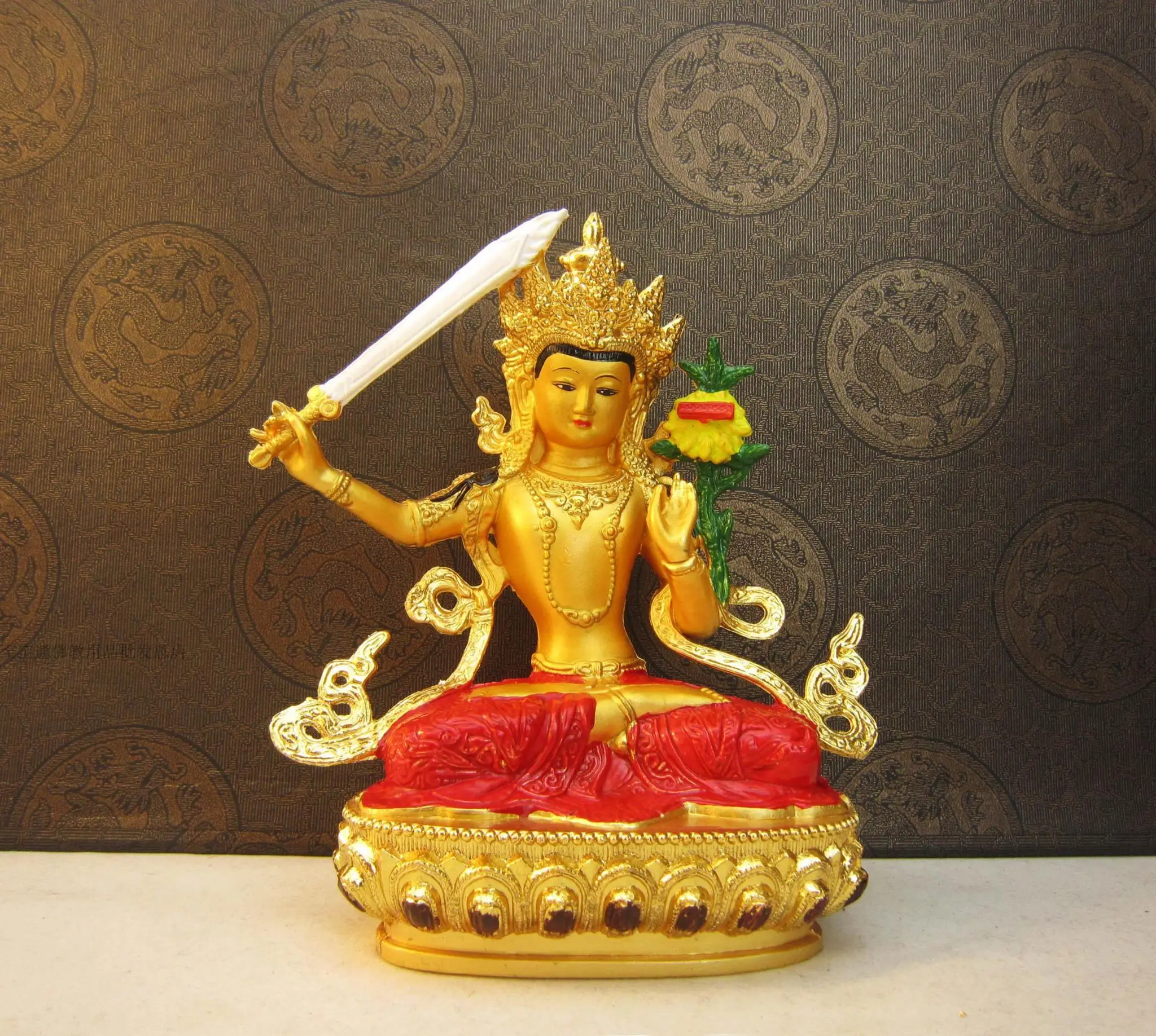 

Tibetan Buddhism Tantra Manjusri Buddha statue Bodhisattva Manjusri Buddha figure Manjushri painting style